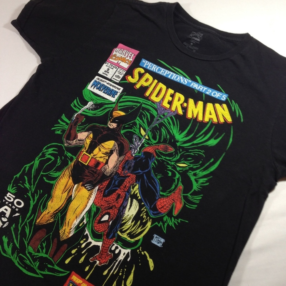 Marvel Comics X-men Wolverine & Spiderman Shirt